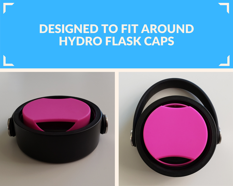 SplashPro splash guard.  Works with wide mouth bottles like Hydro Flasks, Iron Flasks, Takeyas, and ThermoFlasks.  High flow and low flow openings.