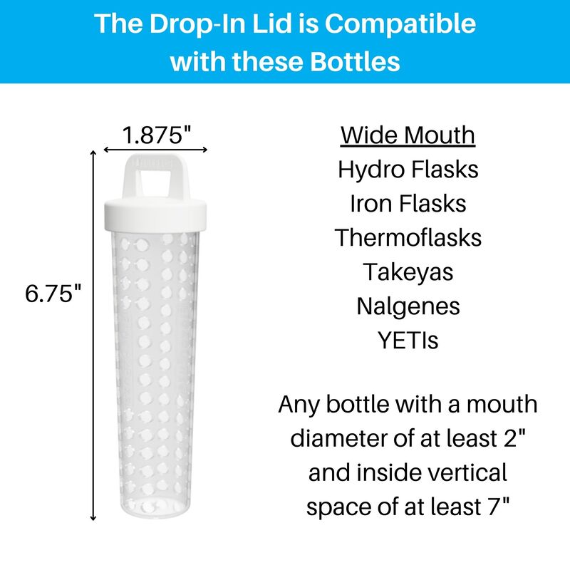 FlavorFuze Pod drop-in lid dimensions and compatibility.