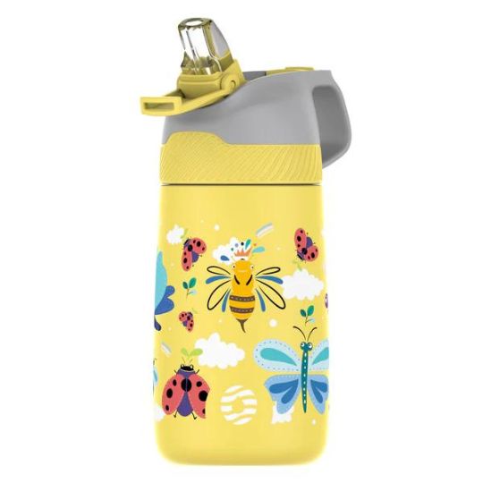 Owala Kids Flip Stainless Steel Water Bottle, 14 Ounce (2 Pack) -  Pink/Yellow 