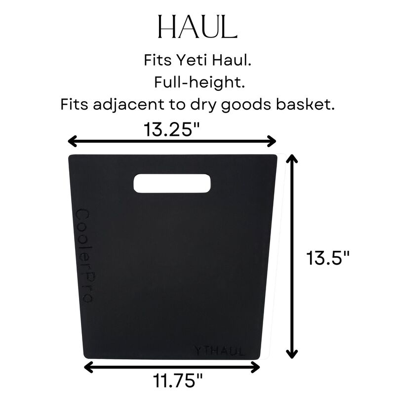 Showing dimensions for the Haul divider.