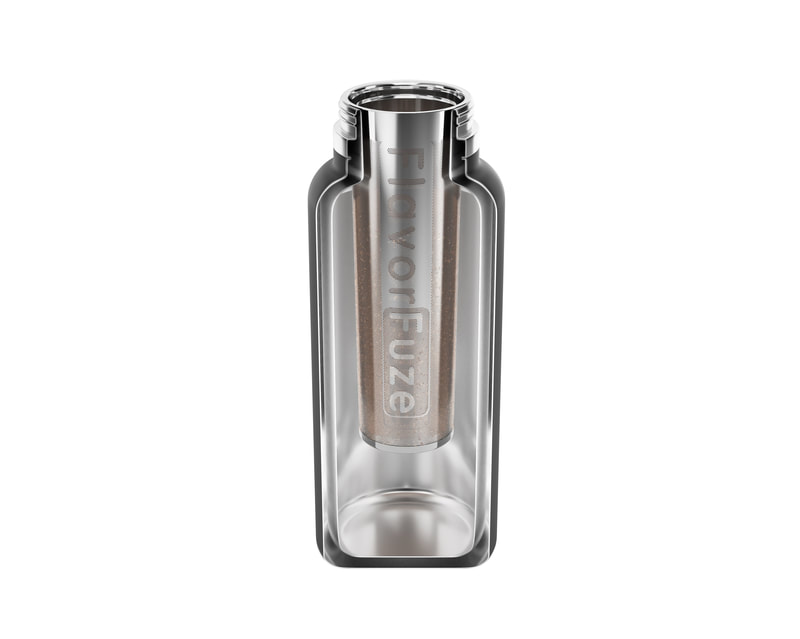 FlavorFuze Steel Infuser for Wide Mouth Bottles like Hydro Flasks.